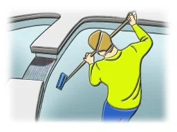 Escovação da piscina