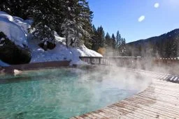 Piscina no inverno