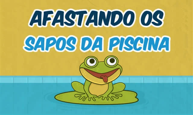 Afastando sapos da piscina