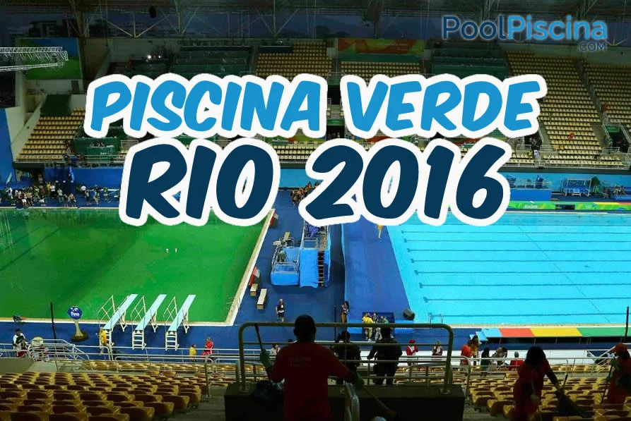 A piscina verde da Olimpíada do Rio 2016