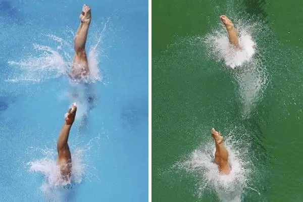 A piscina verde da Olimpíada do Rio 2016